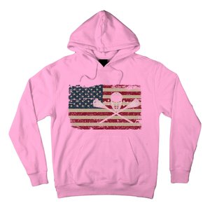 American Flag Lacrosse Usa Lax Player Gift Idea Great Gift Hoodie