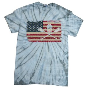 American Flag Lacrosse Usa Lax Player Gift Idea Great Gift Tie-Dye T-Shirt