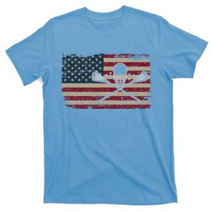 American Flag Lacrosse Usa Lax Player Gift Idea Great Gift T-Shirt