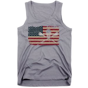 American Flag Lacrosse Usa Lax Player Gift Idea Great Gift Tank Top