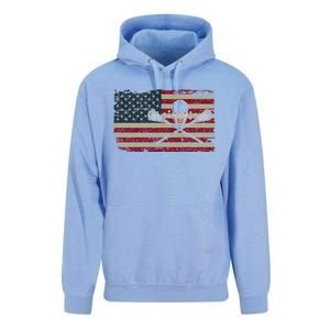 American Flag Lacrosse Usa Lax Player Gift Idea Great Gift Unisex Surf Hoodie