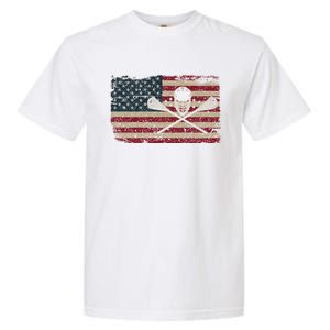 American Flag Lacrosse Usa Lax Player Gift Idea Great Gift Garment-Dyed Heavyweight T-Shirt