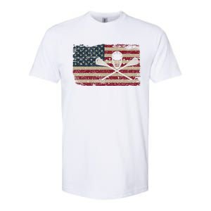 American Flag Lacrosse Usa Lax Player Gift Idea Great Gift Softstyle CVC T-Shirt