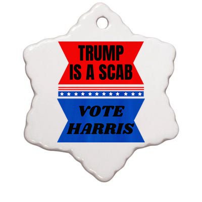 Antitrump Fun Laundry Detergent Vote Harris 2024 Ceramic Star Ornament