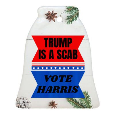 Antitrump Fun Laundry Detergent Vote Harris 2024 Ceramic Bell Ornament