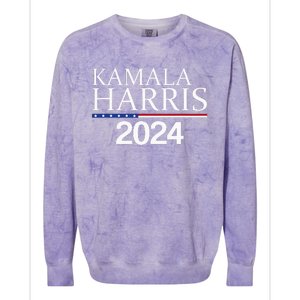 American Flag Logo Kamala Harris 2024 Colorblast Crewneck Sweatshirt