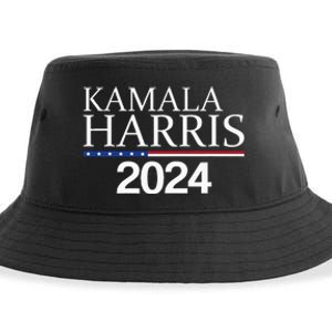 American Flag Logo Kamala Harris 2024 Sustainable Bucket Hat