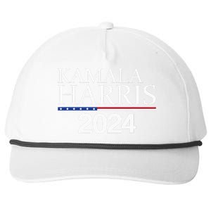 American Flag Logo Kamala Harris 2024 Snapback Five-Panel Rope Hat