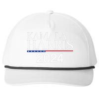 American Flag Logo Kamala Harris 2024 Snapback Five-Panel Rope Hat