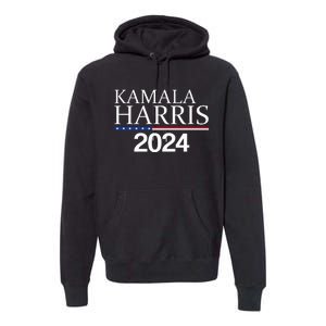 American Flag Logo Kamala Harris 2024 Premium Hoodie