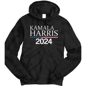 American Flag Logo Kamala Harris 2024 Tie Dye Hoodie