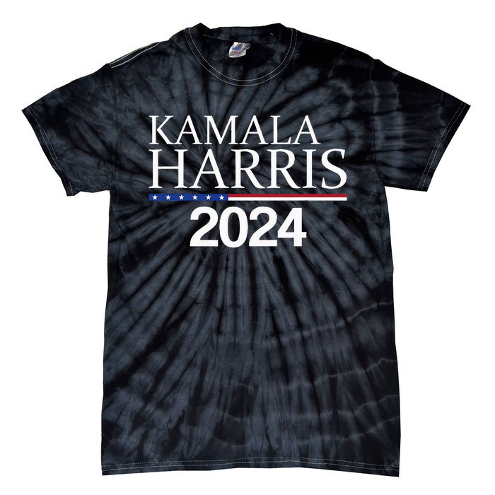 American Flag Logo Kamala Harris 2024 Tie-Dye T-Shirt