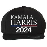 American Flag Logo Kamala Harris 2024 Wool Snapback Cap