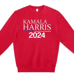 American Flag Logo Kamala Harris 2024 Premium Crewneck Sweatshirt