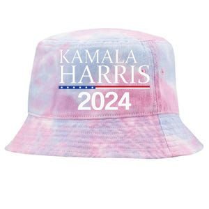 American Flag Logo Kamala Harris 2024 Tie-Dyed Bucket Hat