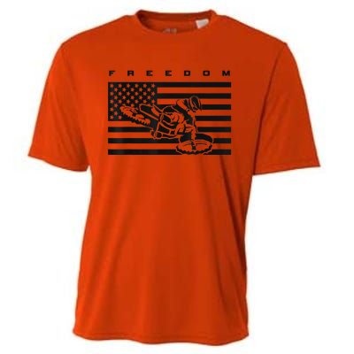 American Flag Motocross Apparel Motocross Dirt Bike Cooling Performance Crew T-Shirt