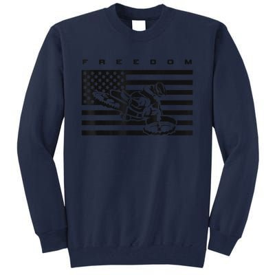 American Flag Motocross Apparel Motocross Dirt Bike Tall Sweatshirt