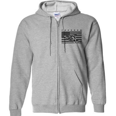 American Flag Motocross Apparel Motocross Dirt Bike Full Zip Hoodie