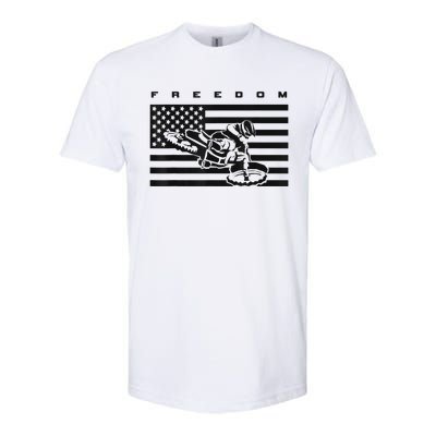 American Flag Motocross Apparel Motocross Dirt Bike Softstyle® CVC T-Shirt