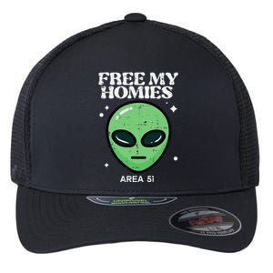 Alien Free My Homies Area 51 Funny Ufo Flexfit Unipanel Trucker Cap