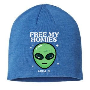 Alien Free My Homies Area 51 Funny Ufo Sustainable Beanie