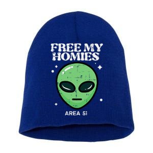 Alien Free My Homies Area 51 Funny Ufo Short Acrylic Beanie