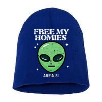 Alien Free My Homies Area 51 Funny Ufo Short Acrylic Beanie