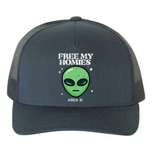 Alien Free My Homies Area 51 Funny Ufo Yupoong Adult 5-Panel Trucker Hat