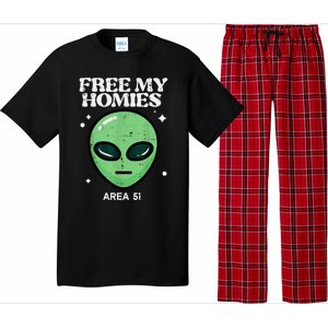 Alien Free My Homies Area 51 Funny Ufo Pajama Set