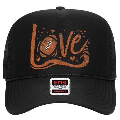 American Football Mom American Football Lover High Crown Mesh Back Trucker Hat