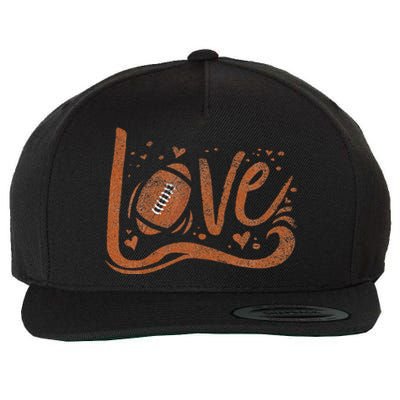 American Football Mom American Football Lover Wool Snapback Cap