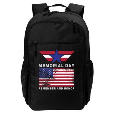 American Flag Memorial Day Remember And Honor Gift Backpack