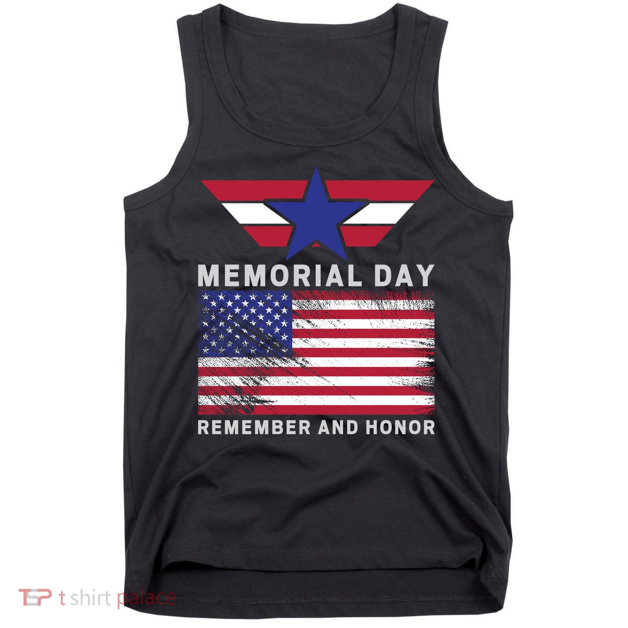 American Flag Memorial Day Remember And Honor Gift Tank Top