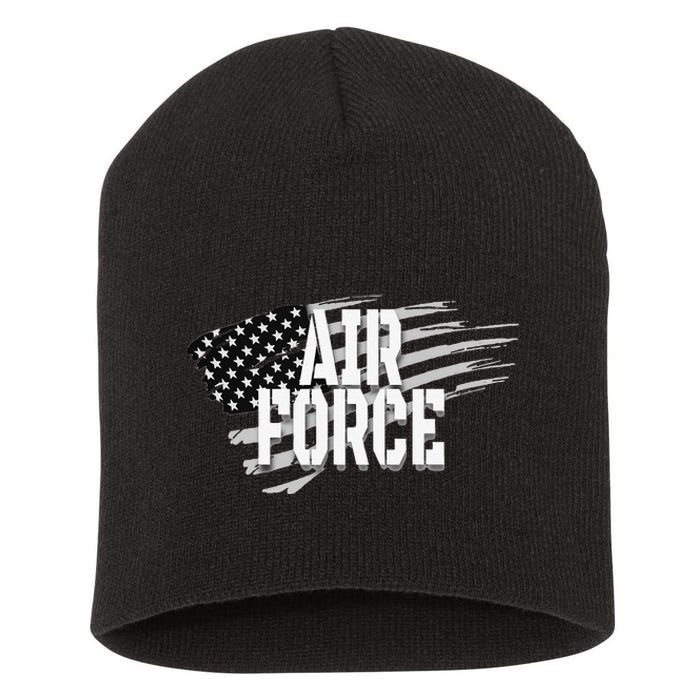 Air Force Memorial Day Veterans Day 4th of July Military Short Acrylic Beanie