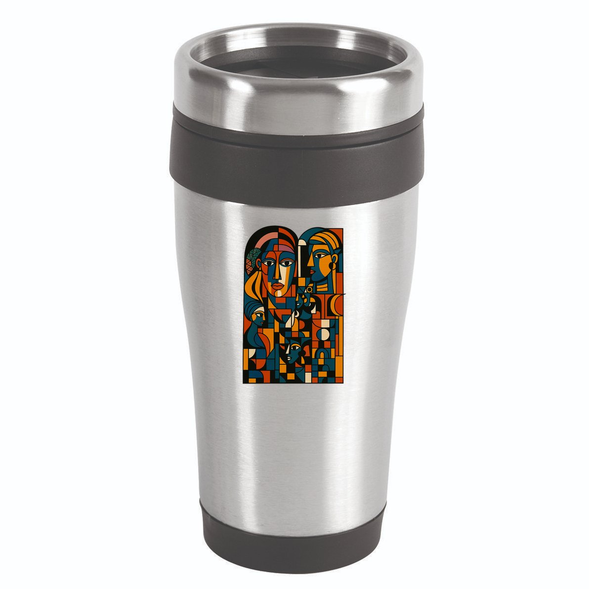 Abstract Faces Montage  16oz Travel Tumbler