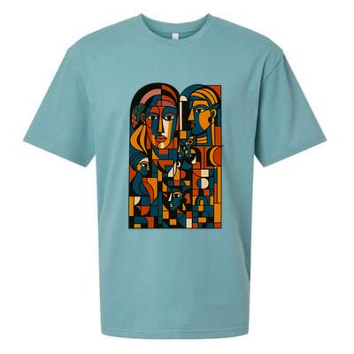 Abstract Faces Montage  Sueded Cloud Jersey T-Shirt