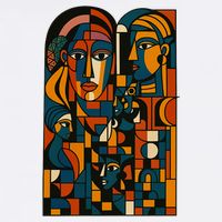 Abstract Faces Montage  T-Shirt