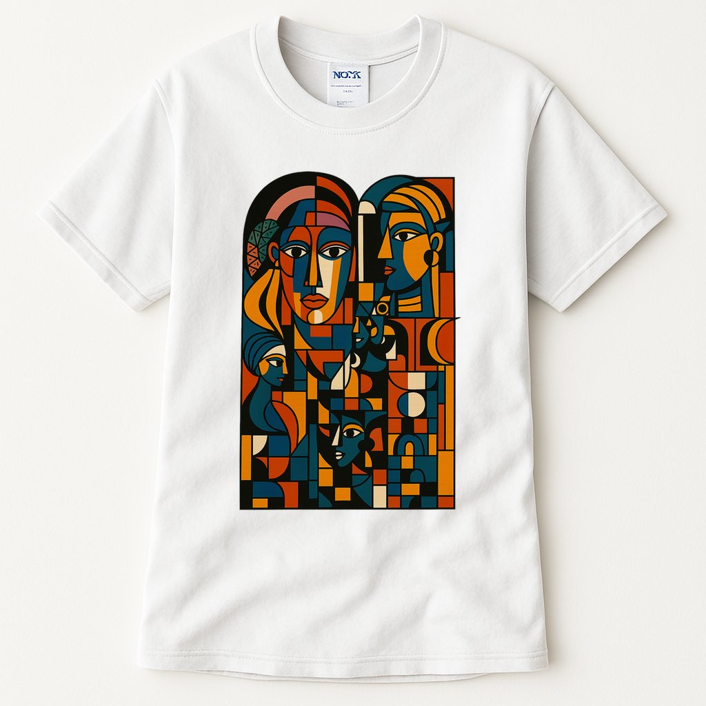Abstract Faces Montage  Tall T-Shirt