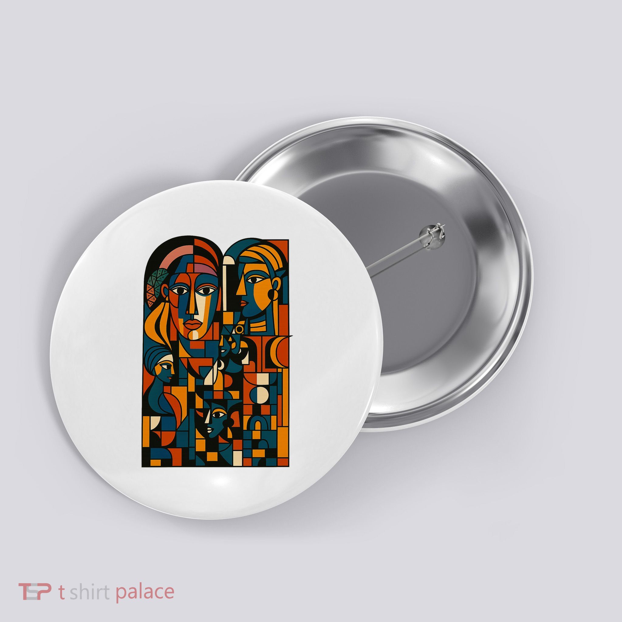 Abstract Faces Montage  Button