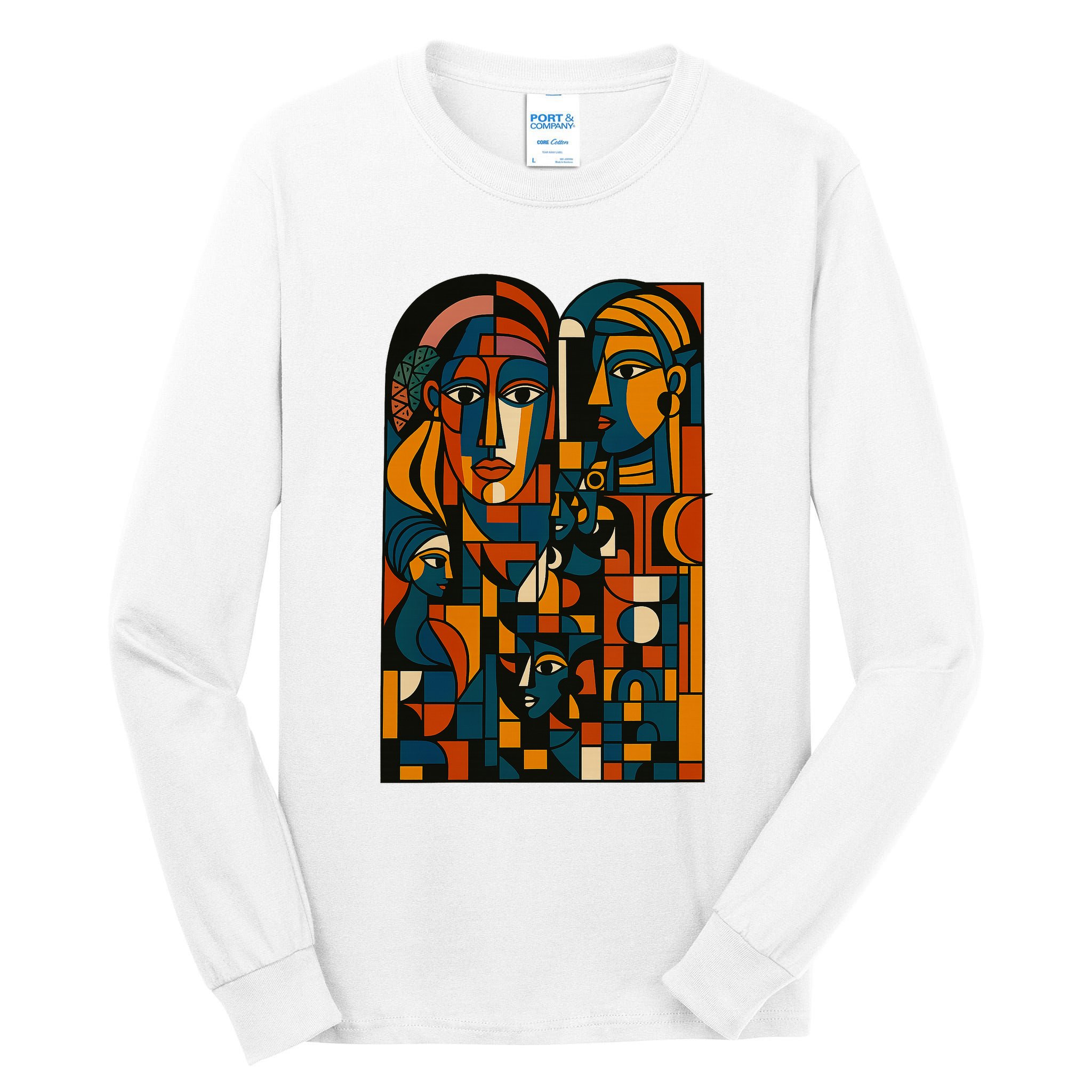 Abstract Faces Montage  Tall Long Sleeve T-Shirt