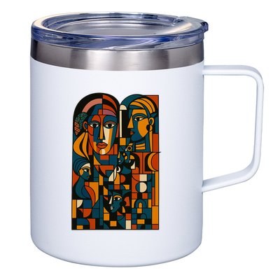 Abstract Faces Montage  12oz Stainless Steel Coffee Mug