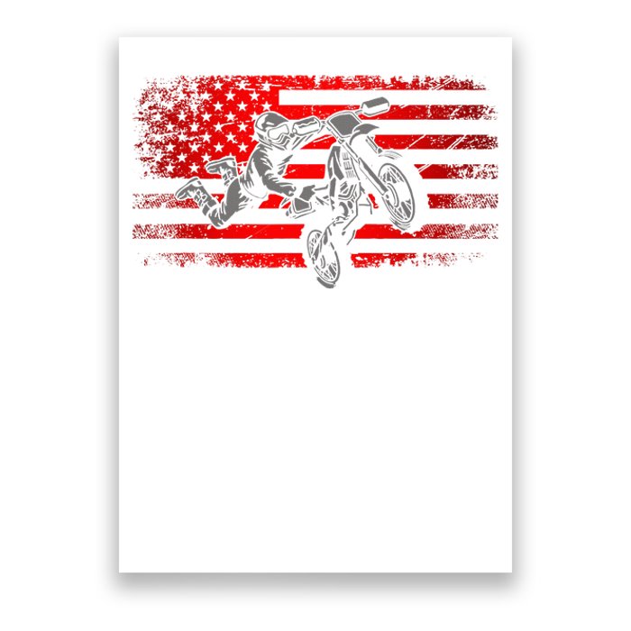 American Flag Motocross Apparel Motocross Dirt Bike Poster