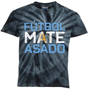 Argentina Futbol Mate Asado Flag Soccer Kids Tie-Dye T-Shirt