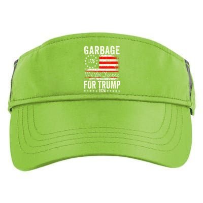 American Flag Make Garbage Great Again Garbage For Trump 2024 Gift Adult Drive Performance Visor