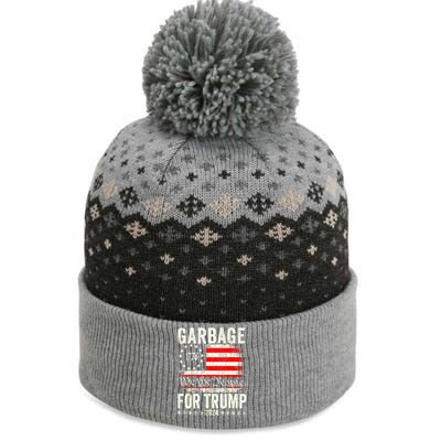 American Flag Make Garbage Great Again Garbage For Trump 2024 Gift The Baniff Cuffed Pom Beanie