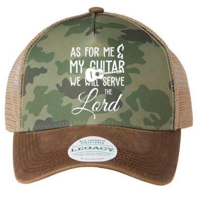 As For Me And My Guitar We Will Serve The Lord Legacy Tie Dye Trucker Hat