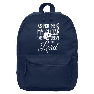 As For Me And My Guitar We Will Serve The Lord 16 in Basic Backpack