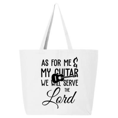 As For Me And My Guitar We Will Serve The Lord 25L Jumbo Tote