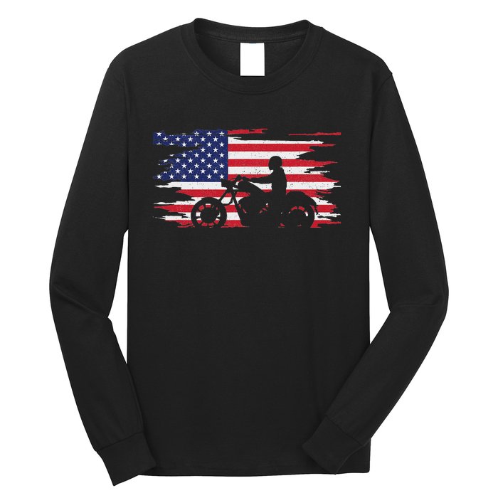 American Flag Motorcycle Apparel Motorcycle Long Sleeve Shirt