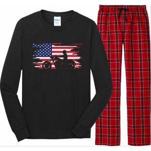 American Flag Motorcycle Apparel Motorcycle Long Sleeve Pajama Set